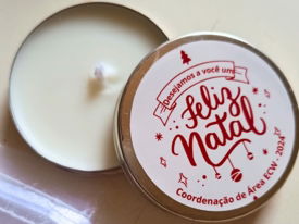 scented candles Merry Christmas, velas aromáticas feliz natal