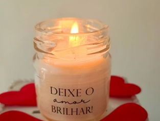 scented candles love bright, velas aromáticas deixe o amor brilhar