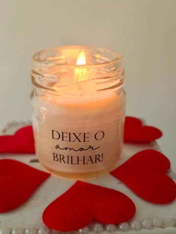 scented candles love bright, velas aromáticas deixe o amor brilhar